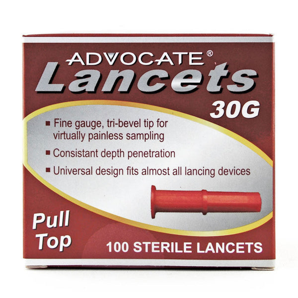 Advocate Pull-Top Lancets 30G Box of 100